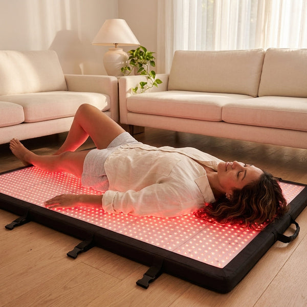 Red Light Therapy Mat Designed for Full Body Coverage, 2600 Dual-Wavelength LEDs, 660nm & 850nm, 75x35 Inch