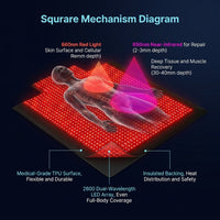 2026 Upgraded All-In-One Red Light Therapy Mat Full Body, FSA&HSA Eligible,75” X 35” Medical-Grade TPU Red Light Blanket with 2600 Dual-Wavelength Leds (660Nm Red & 850Nm NIR) for Pain Relief — How It Works