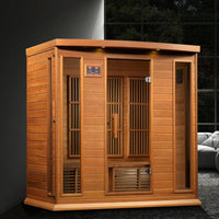 Indoor Infrared Sauna Designed for Home Wellness, 4 Person Capacity, Canadian Red Cedar, Bluetooth Compatible