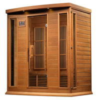 Indoor Infrared Sauna Designed for Home Wellness, 4 Person Capacity, Canadian Red Cedar, Bluetooth Compatible