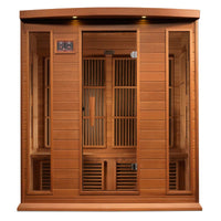 Indoor Infrared Sauna Designed for Home Wellness, 4 Person Capacity, Canadian Red Cedar, Bluetooth Compatible