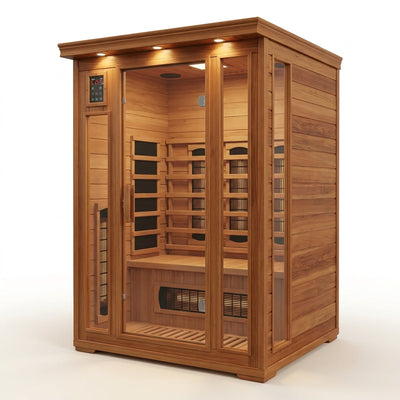 Indoor Infrared Sauna Designed for Home Wellness, 4 Person Capacity, Canadian Red Cedar, Bluetooth Compatible