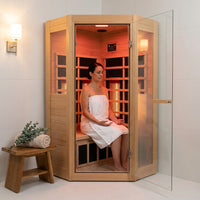 Infrared Sauna with Fda-Certified 660Nm & 850Nm Red Light Therapy | Full Spectrum, 1.4 Mg Ultra Low EMF, Fast Heat-Up, Canadian Hemlock, 7 Carbon Fiber Heaters, Easy Assembly, 1170W 110V — Lifestyle