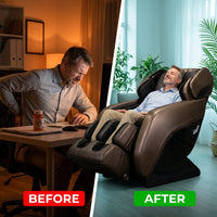 M9 3D Full Body AI Massage Chair — Before & After