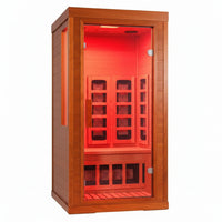 Infrared Sauna with Fda-Certified 660Nm & 850Nm Red Light Therapy | Full Spectrum, 1.4 Mg Ultra Low EMF, Fast Heat-Up, Canadian Hemlock, 7 Carbon Fiber Heaters, Easy Assembly, 1170W 110V